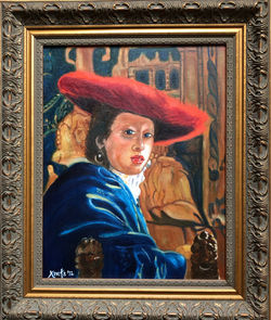 Homage To Vermeer - "Girl With a Red Hat"
