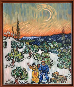 Homage to Van Gogh - " Evening Stroll"