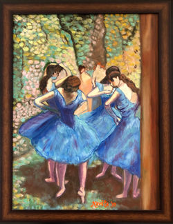 Homage To Degas - "Blue Dancers"