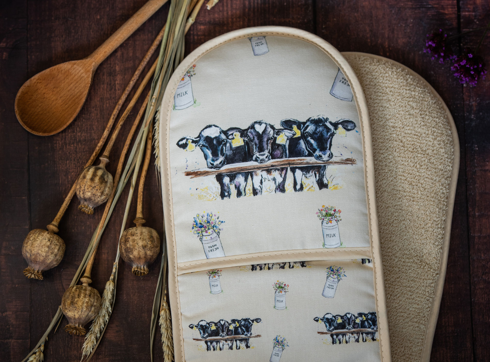 Dairy Calves - Luxury Double Oven Gloves