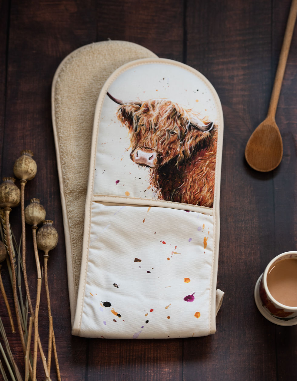Thumbnail: Fergus the Highland - Luxury Double Oven Gloves