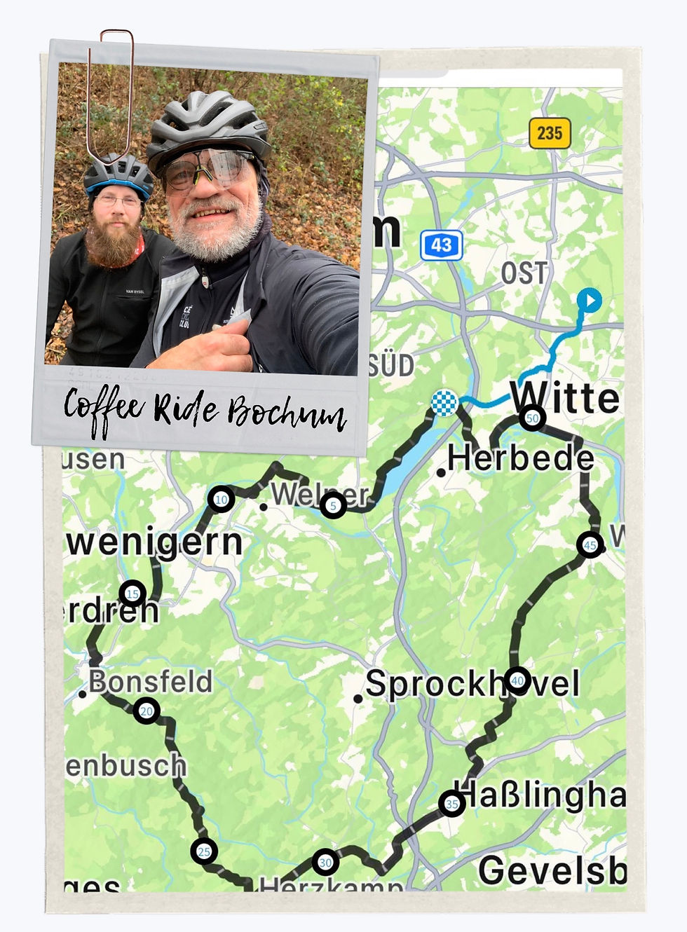 Ein Mini-Peloton, welches belohnt werden sollte. 