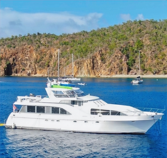 Luxury Crewed Motor Yacht Charter in the Caribbean Virgin Islands