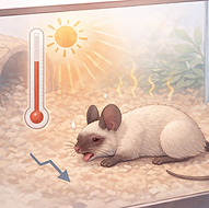 souris siamoise a trop chaud