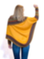 Miniaturbild: Alpaka Poncho gelb Premium Qualität KOKOMOMO