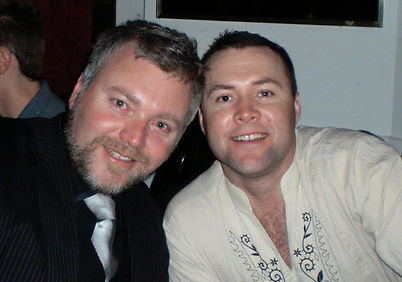 Scott with Kyle Sandilands at his Pre wedding Lalia