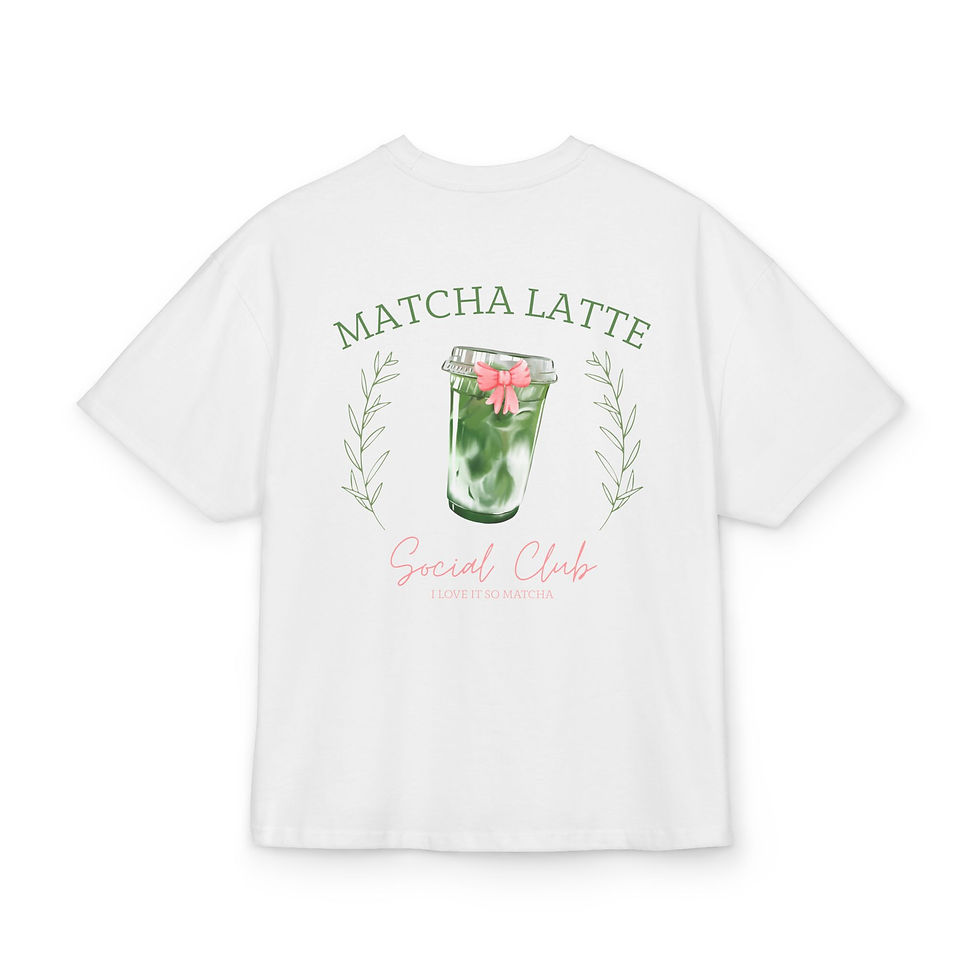Miniaturbild: Matcha Latte Social Club – Oversized T-Shirt