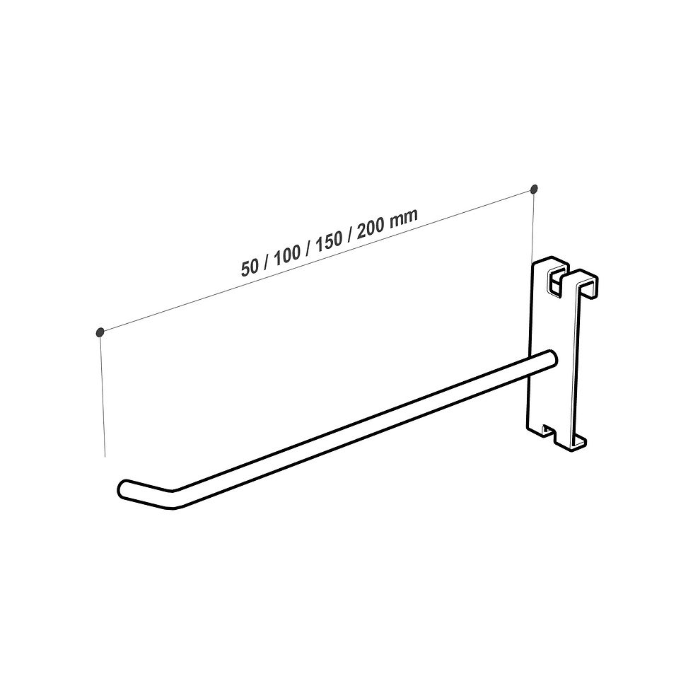 Thumbnail: Single Wire Display Hook (1) / Grid Wall / 1000 PCS