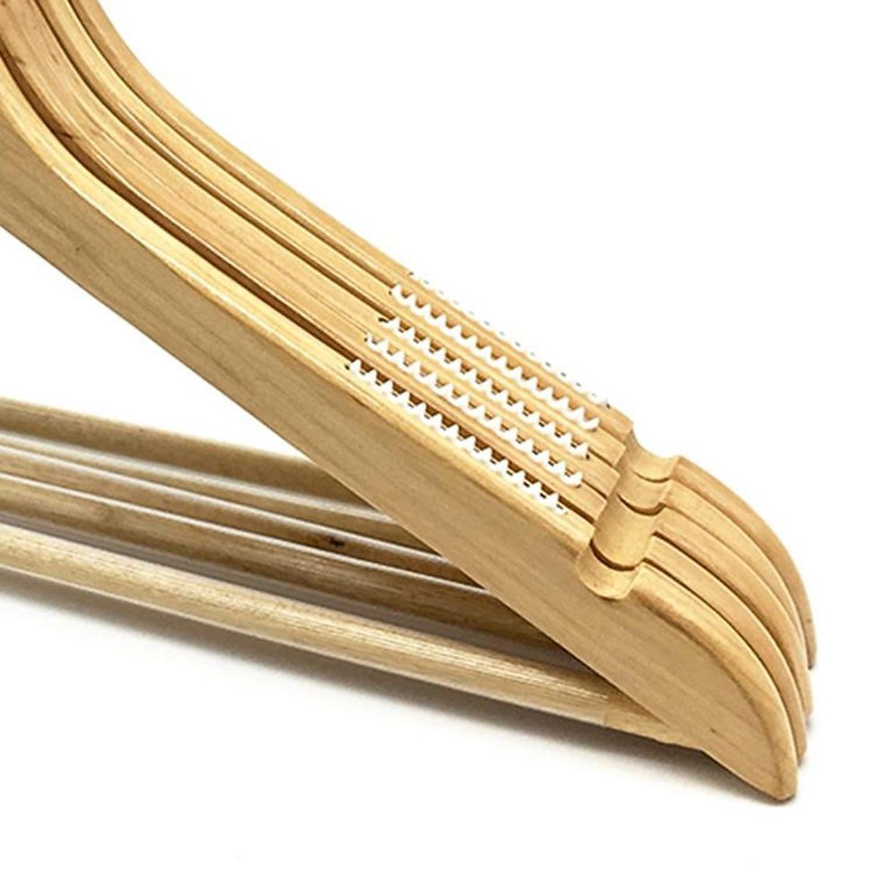 Thumbnail: Wooden Cloth Hanger with Hanging Bar / WH-032AO Origin