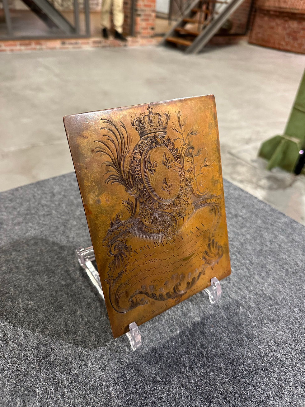 Kupferdruckplatte 1750-1785 von Alécu de France Frankrijk einen top Rarität