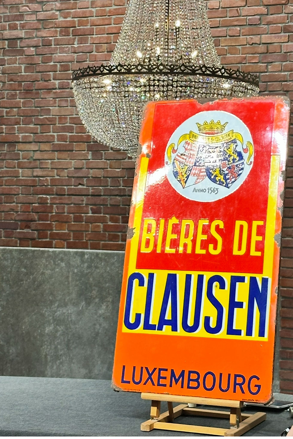 Clausen Emaille Schild 