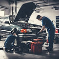 A professional nameless car service work
