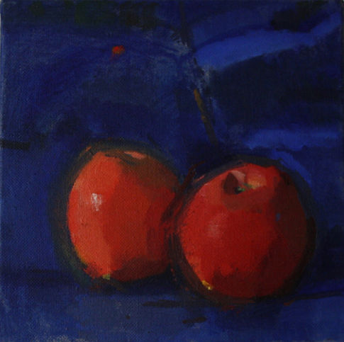 oil painting of 'Red Apples'