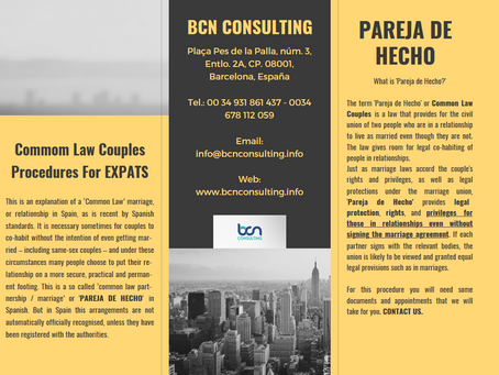 Pareja De Hecho or Common Law Couple for Expats