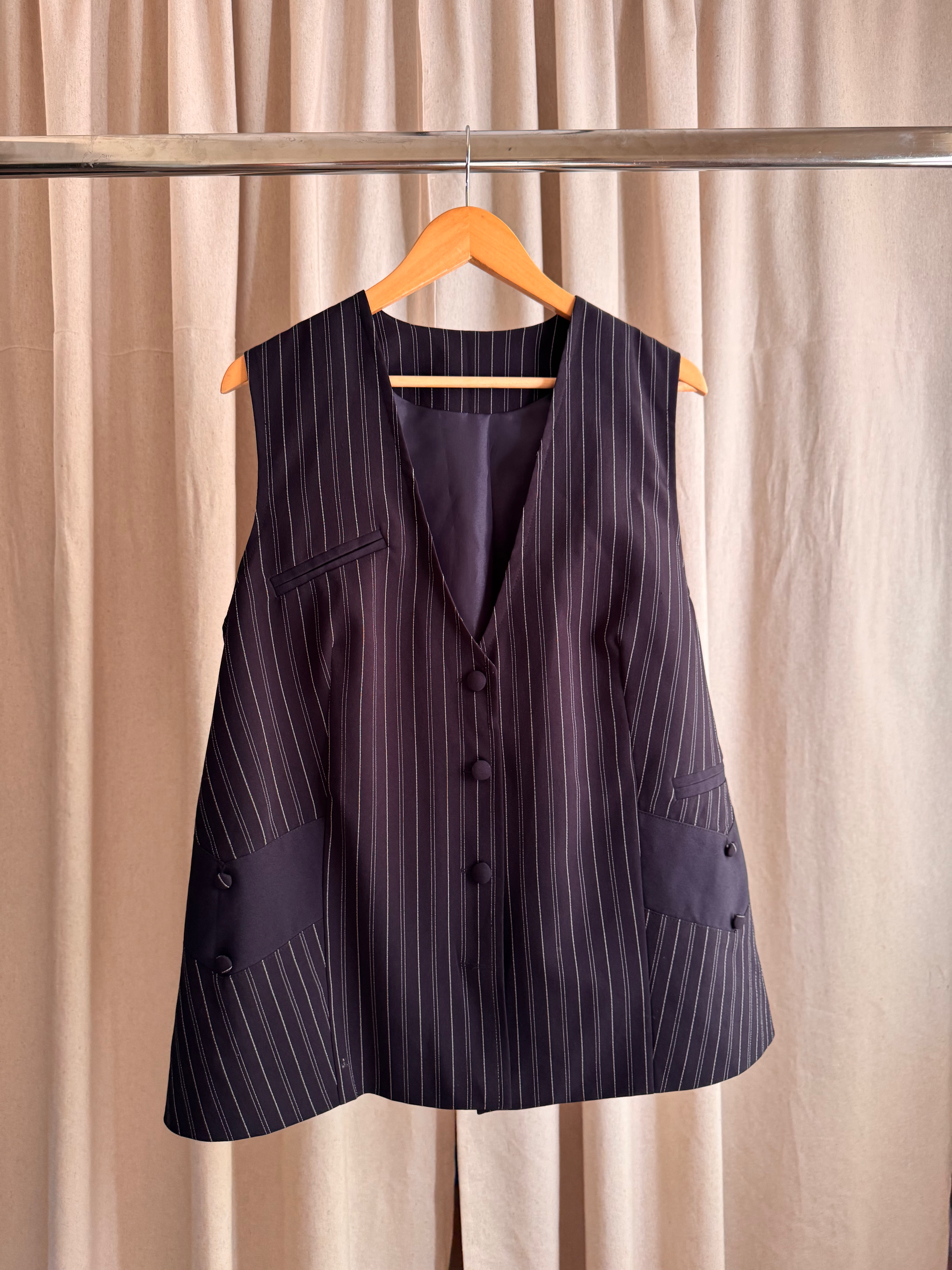 וסט פסים אובר סייז