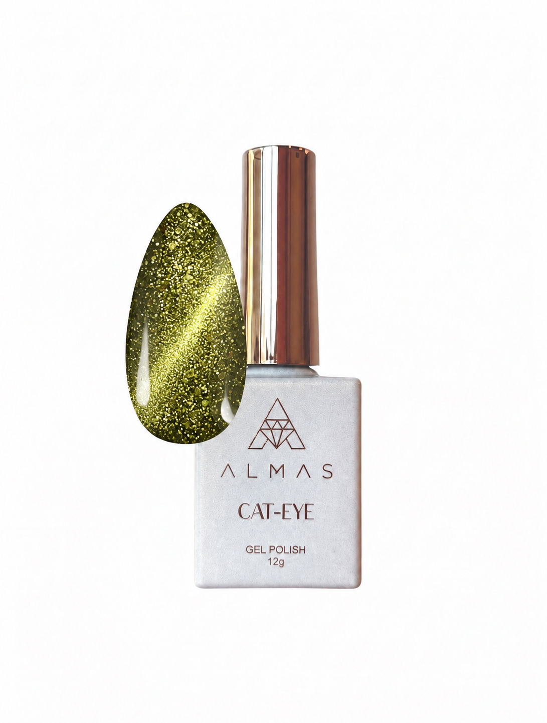Willow - Vernis semi-permanent - Effet Cat-Eye - Kaki Clair