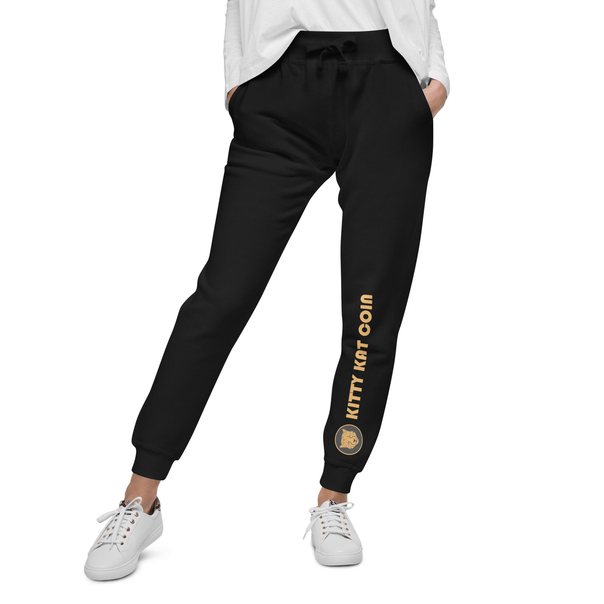 Unisex fleece sweatpants Kitty Kat Coin