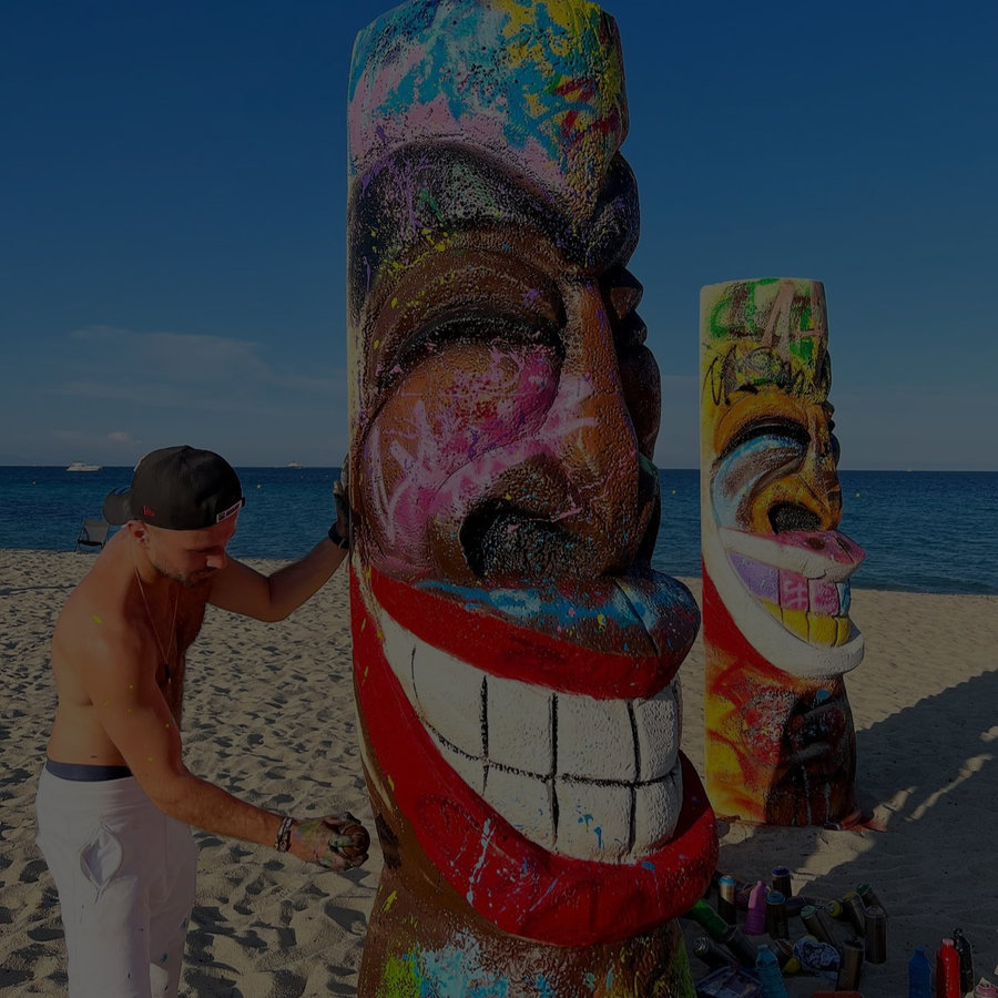 Live painting au Kon Tiki à Ramatuelle
