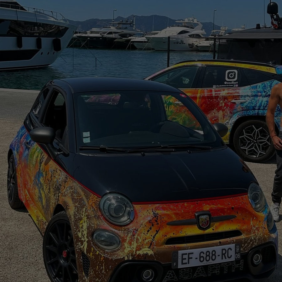 Abarth Fiat customisée par Zoulli Art à Monaco