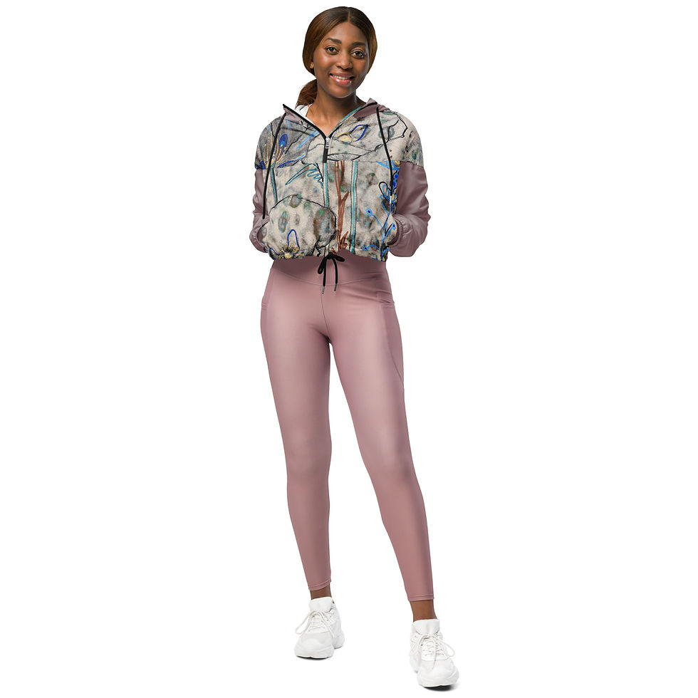 Thumbnail: Floral Dream Women’s cropped windbreaker