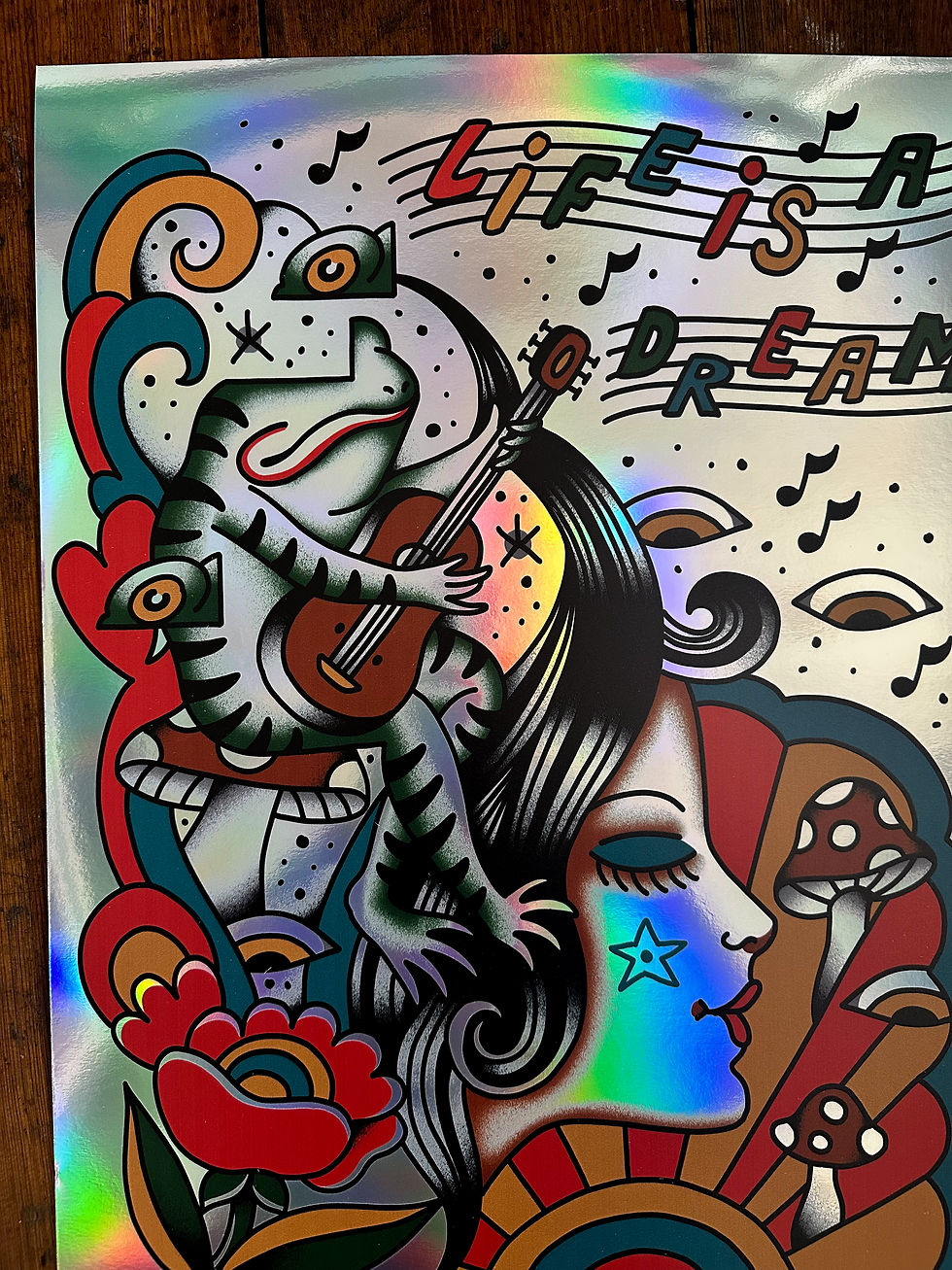 Thumbnail: “Life is a Dream”  Rainbow Foil Poster