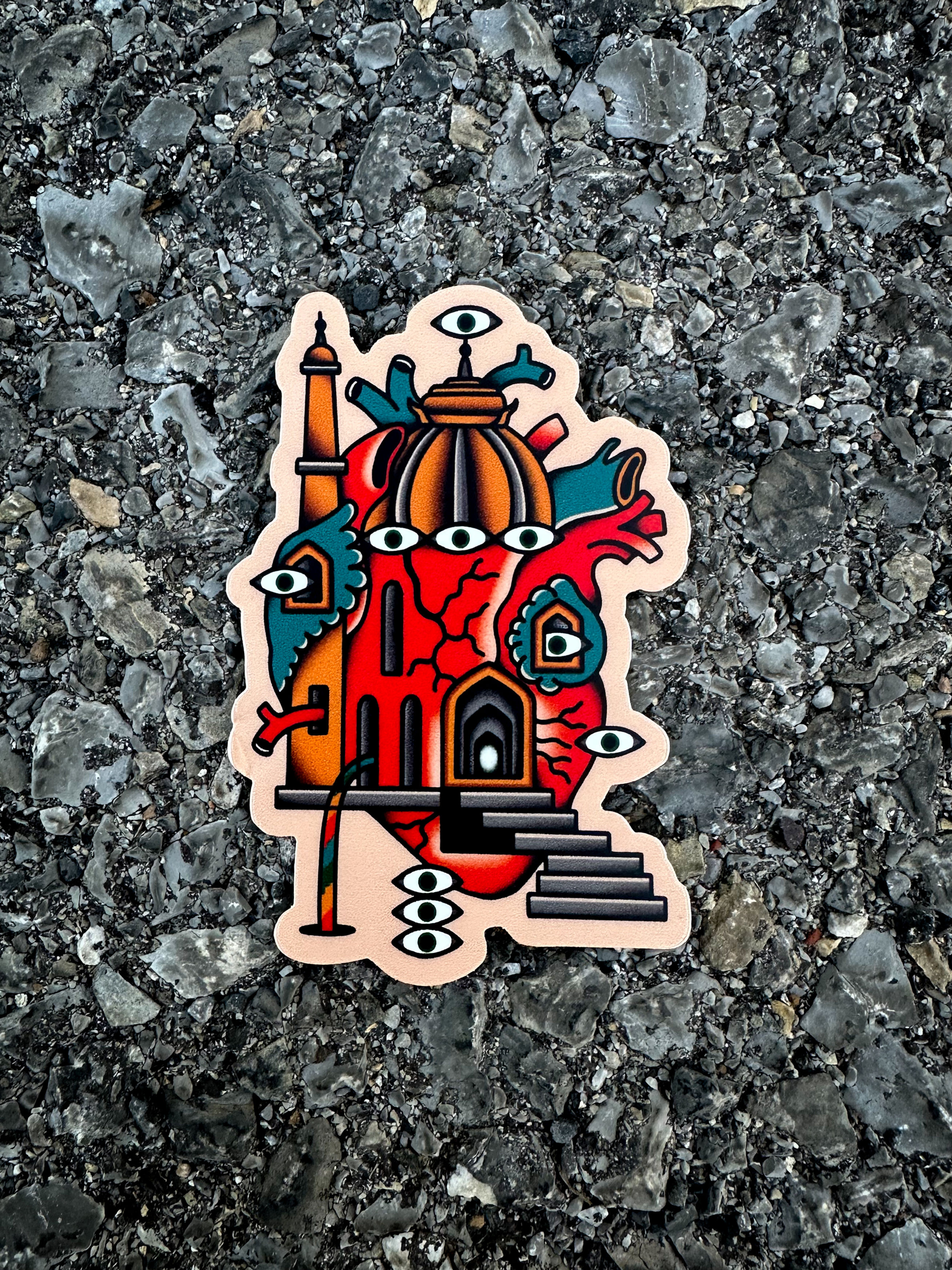 “Heart Temple” Sticker