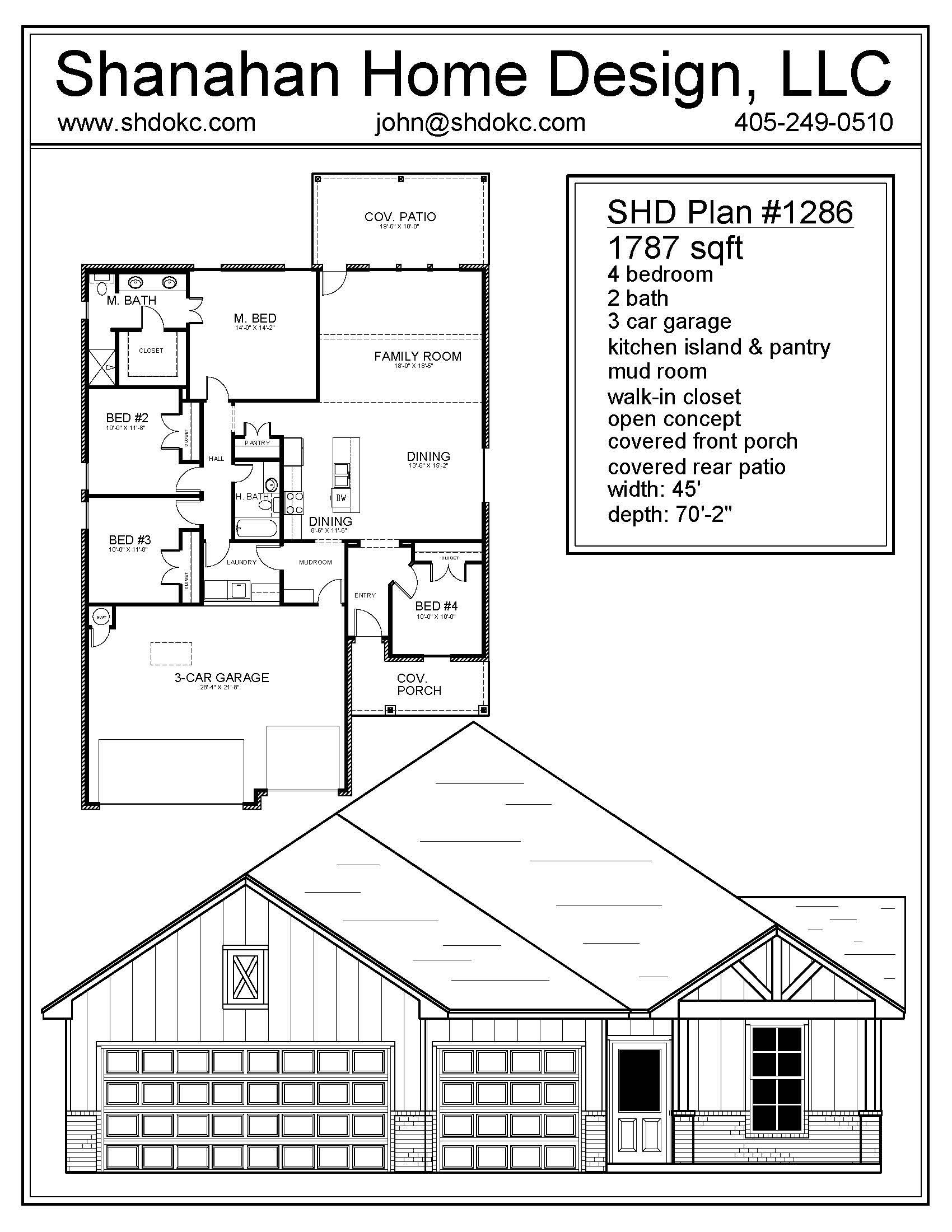 SHD Plan 1286 1787 sqft