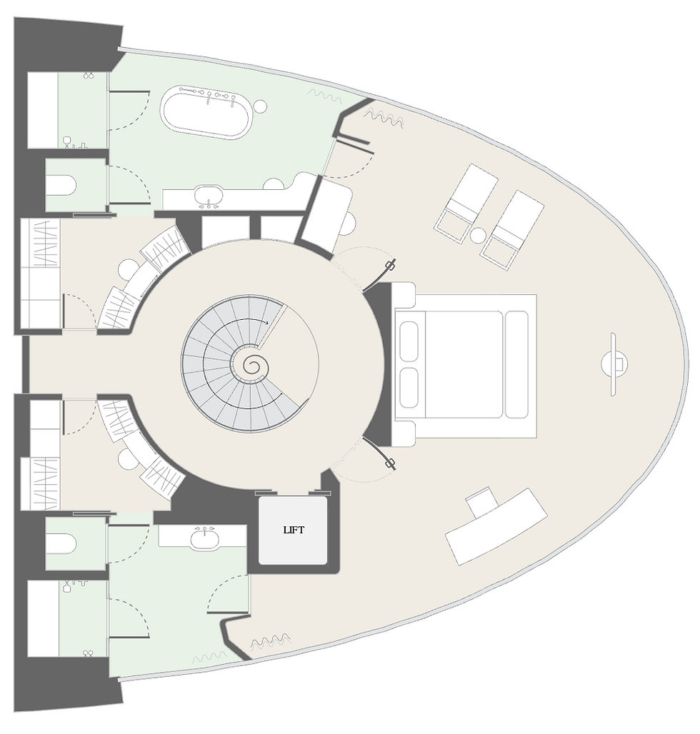 Floor plan of Funnel Suite deck 14