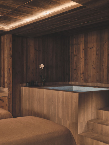 Rosewood Courchevel Le Jardin Alpin Spa and Wellness asaya spa indoor pool treatment rooms