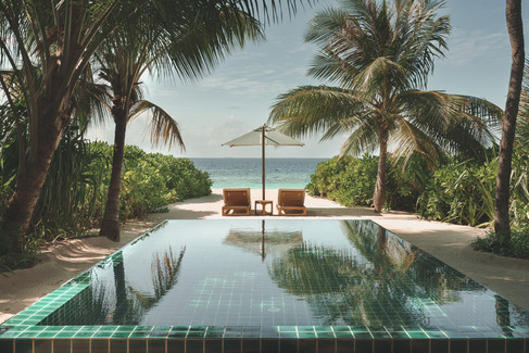 Huvafen Fushi Maldives Accommodation Deluxe Beach Bungalow with Pool