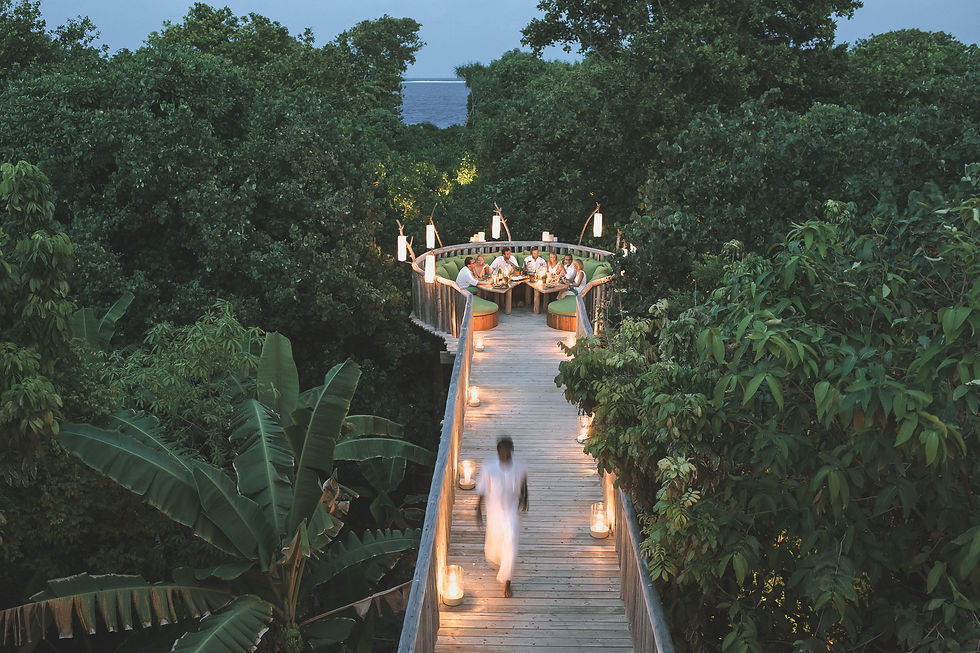 Soneva Fushi Restaurant Dining Fresh in the Garden