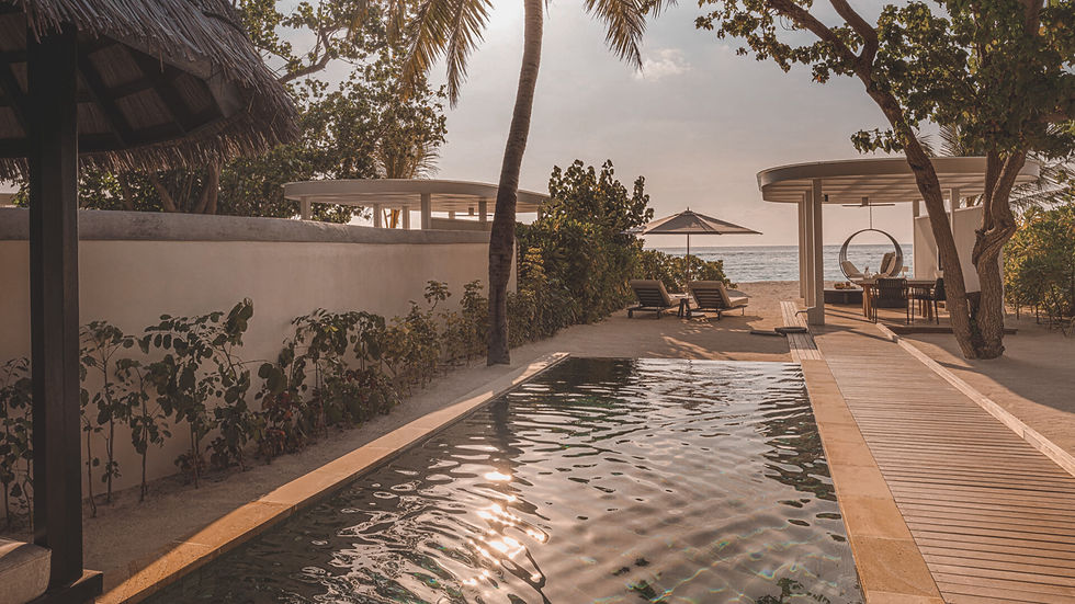 Four Seasons Resorts Maldives Kuda Huraa Accommodation Sunset Beach villa with Pool
