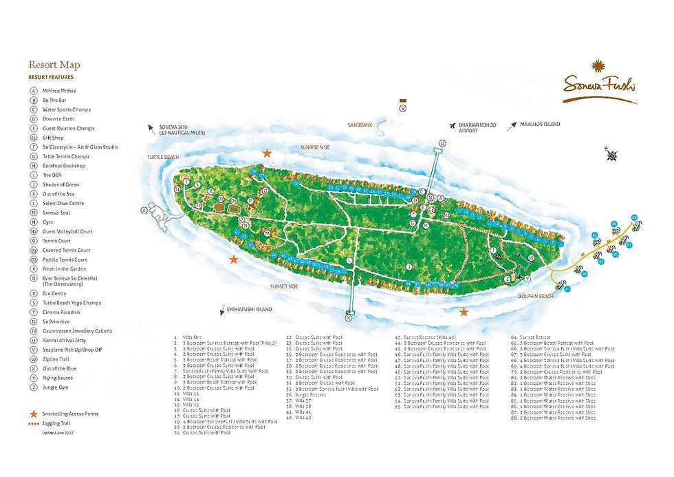 Soneva Fushi Resort Map
