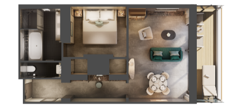 Luminara - The Ritz-Carlton Yacht Collection accommodation room type grand suite floorplan