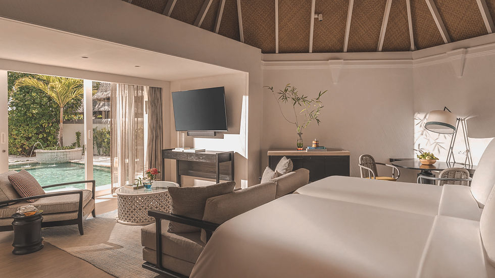 Four Seasons Resorts Maldives Kuda Huraa Accommodation Deluxe Beach Pavilion with Pool
