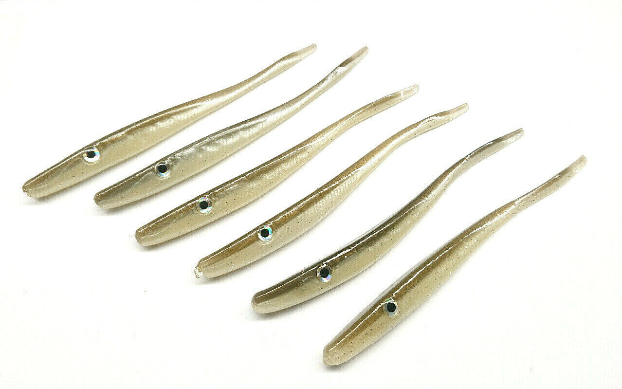 Bass Pollack Crazy Slugs 130mm 5g (6 Pack) Slow Shallow Running Paddle Tail Slim