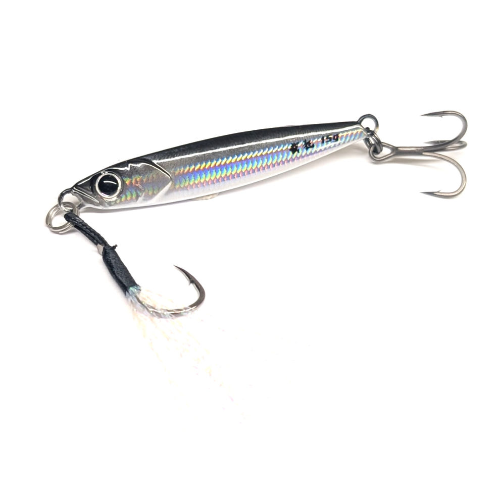 Bass Fishing Lure Metal 3D Holographic Sprat 15g Slow Pitch