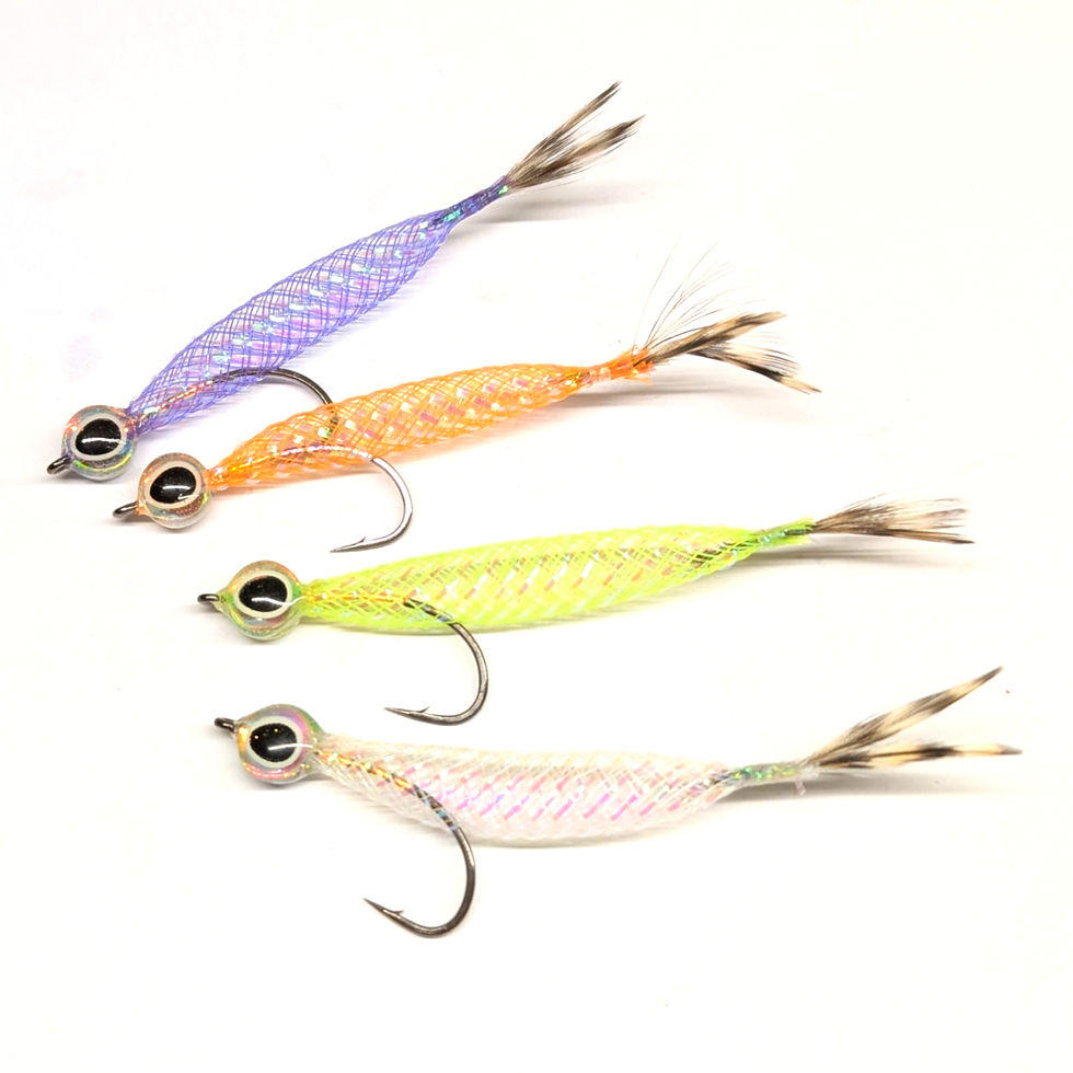 Fishing Flies Crystal Tube Minnows 83mm 0.74g 4 Pack