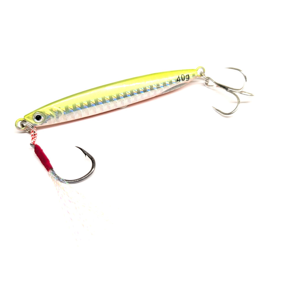 Bass Fishing Lure 40g Sandeel Profile 75mm Ultra Slim Metal Bait