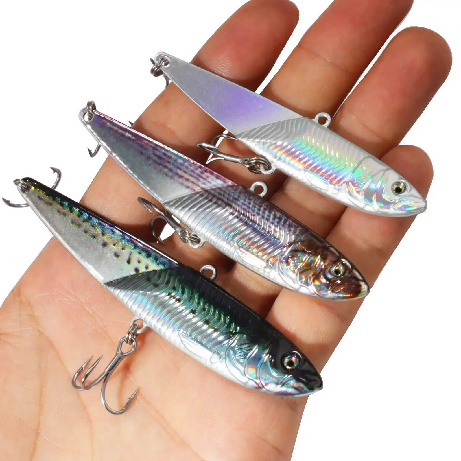Hybrid Metal Jig & VIB Lure 3D Eyes Spoon Spinner 20-30g