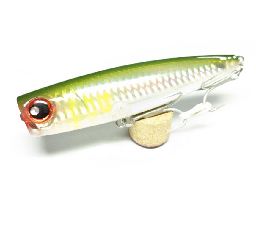 Bass Lure Surface popper 9140 105mm 24g #4 Hook Holographic long cast Floating