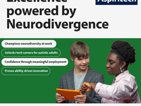 young man and woman championing neurodiversity at work!