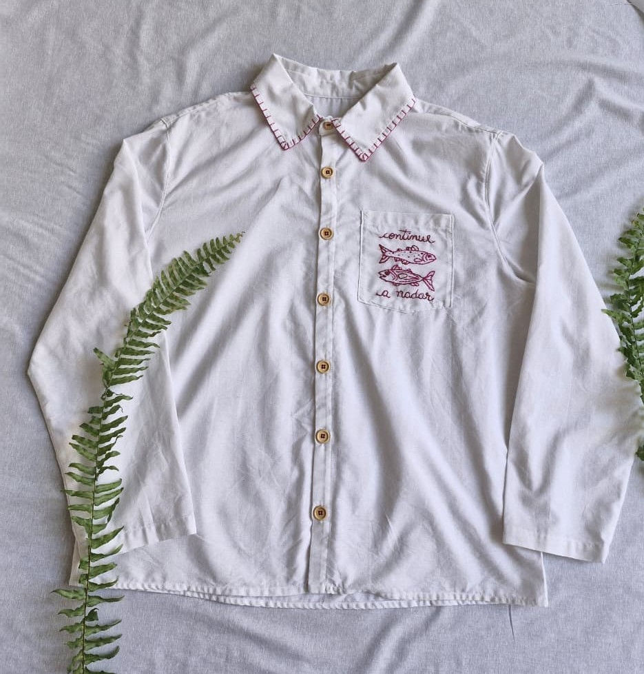 Miniatura: CAMISA OVERSIZE BORDADA
