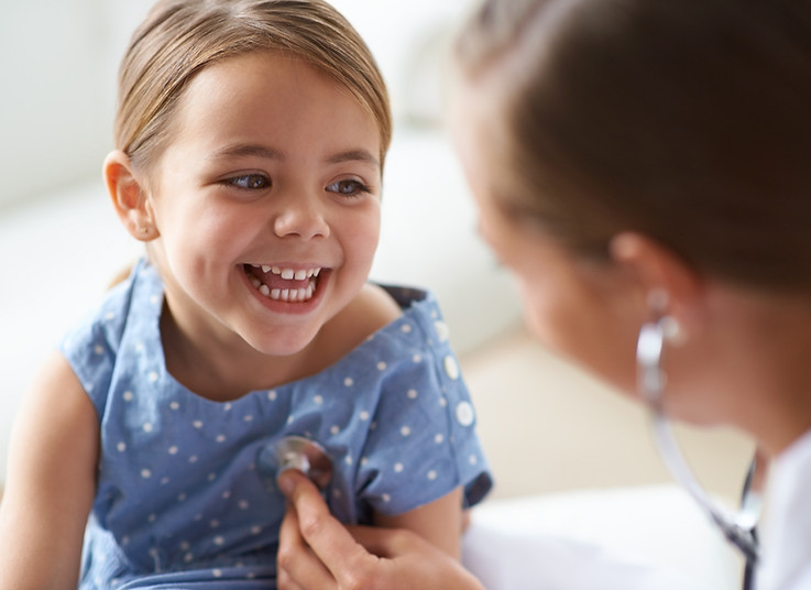 Adorable Girl with Pediatrician