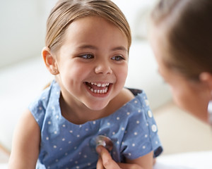 Adorable Girl with Pediatrician