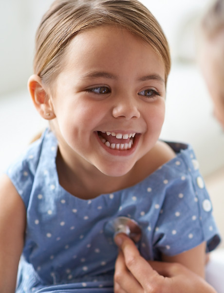 Adorable Girl with Pediatrician