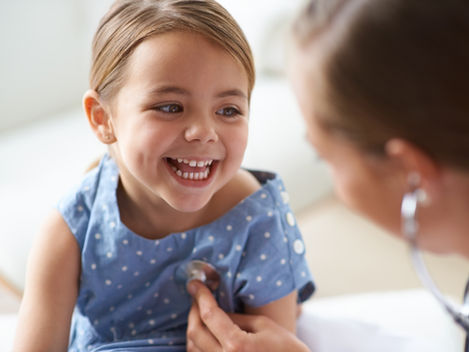 A physician and a young girl
