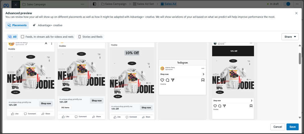 Facebook Ads Campaigns Preview