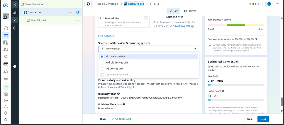 Facebook Ads Device Management