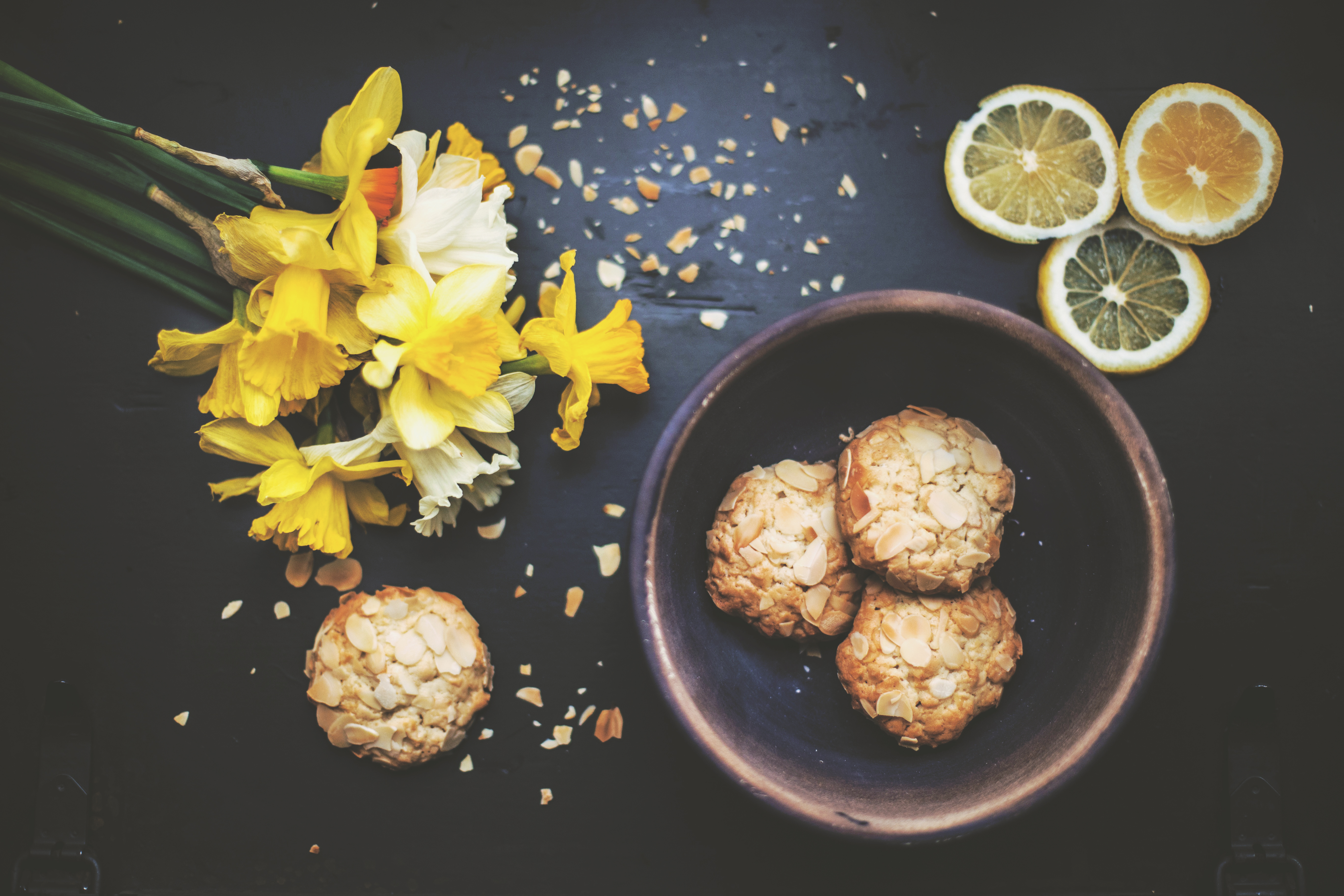 Galletas y flores